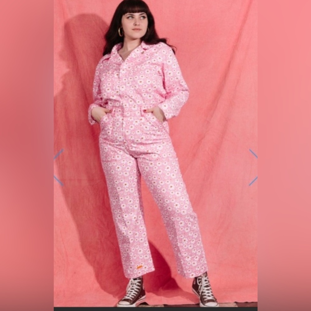 BIG BUD PRESS Pink Floral Jumpsuit XS